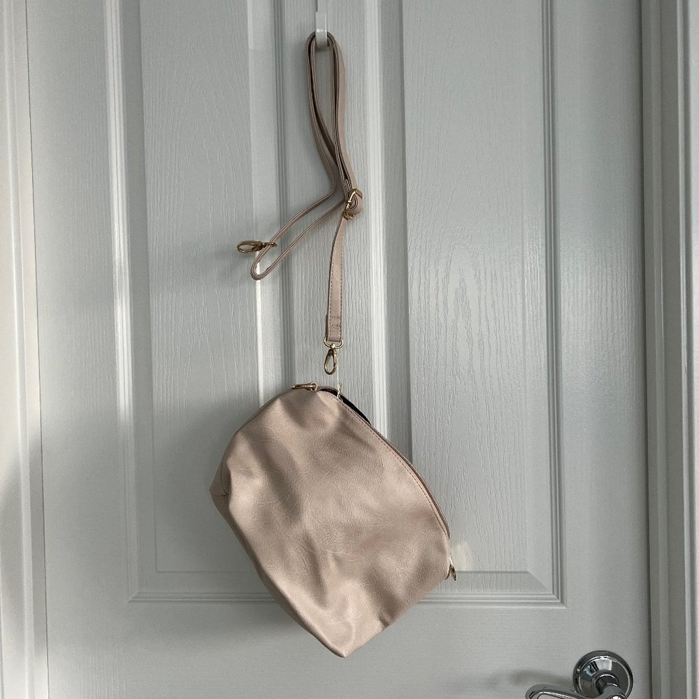beige travel pouch